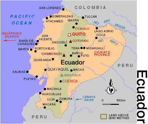 Equateur cartes
